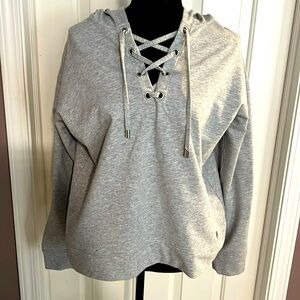 Michael Kors hooded top with drawstring closure